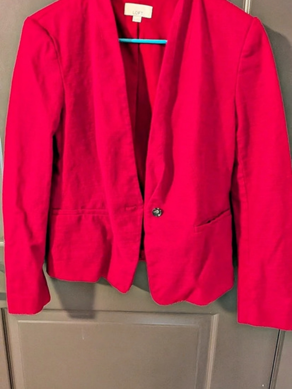 LOFT Red Blazer Size 10 Like New